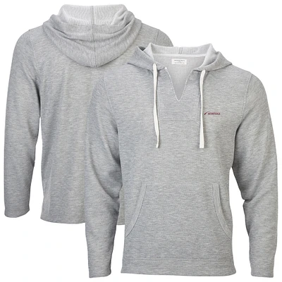 Women's Boxercraft Heather Gray Montana Grizzlies Baja Fleece V-Neck Pullover Hoodie