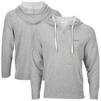 Women's Boxercraft Heather Gray Montana Grizzlies Baja Fleece V-Neck Pullover Hoodie
