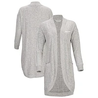 Women's Gray TCU Horned Frogs Oversized Cuddle Tri-Blend Cardigan