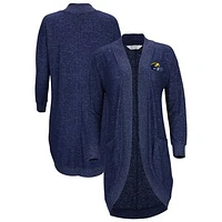 Women's Navy Michigan Wolverines Oversized Cuddle Tri-Blend Cardigan