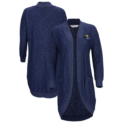 Women's Navy Michigan Wolverines Oversized Cuddle Tri-Blend Cardigan