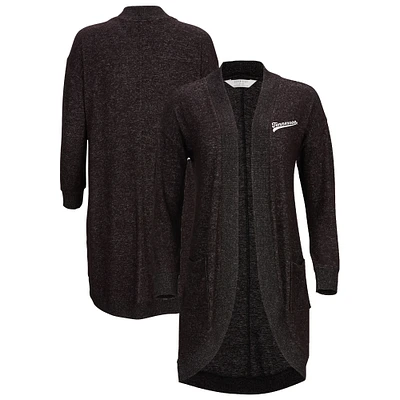 Women's Black Tennessee Volunteers Oversized Cuddle Tri-Blend Cardigan