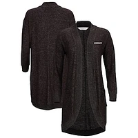 Women's Black Missouri Tigers Oversized Cuddle Tri-Blend Cardigan