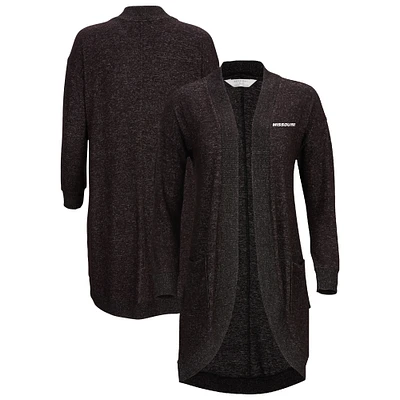 Women's Black Missouri Tigers Oversized Cuddle Tri-Blend Cardigan