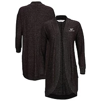 Women's Black Virginia Tech Hokies Oversized Cuddle Tri-Blend Cardigan