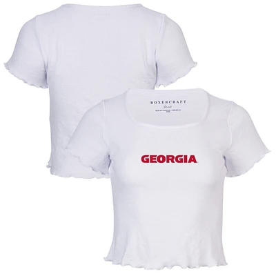 Women's White Georgia Bulldogs Baby Top T-Shirt