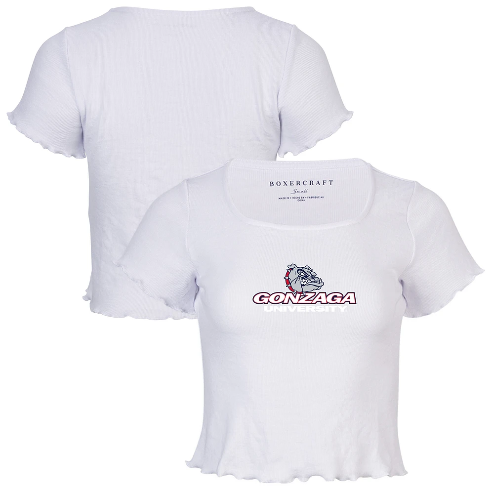 Women's White Gonzaga Bulldogs Baby Top T-Shirt