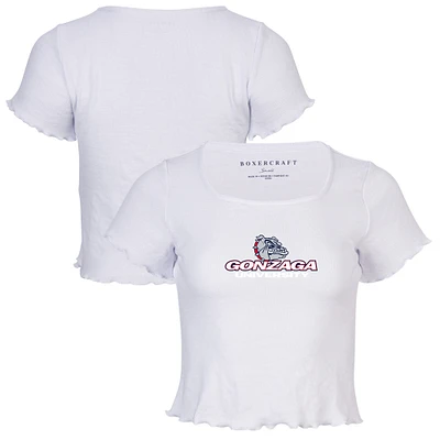 Women's White Gonzaga Bulldogs Baby Top T-Shirt