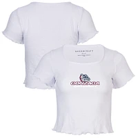 Women's White Gonzaga Bulldogs Baby Top T-Shirt