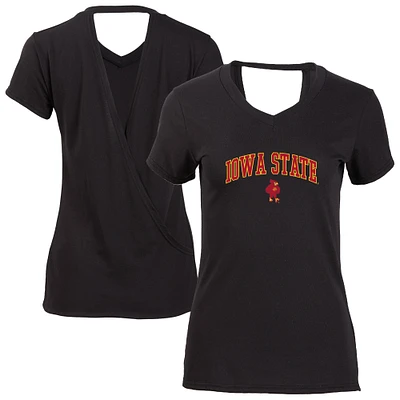 Women's Black Iowa State Cyclones Bella Crossback T-Shirt