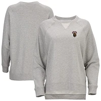 Women's  Heather Gray Montana Grizzlies Harlow Terry Raglan Pullover Sweatshirt