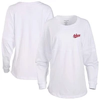 Women's White Indiana Hoosiers Pom Long Sleeve Jersey