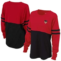 Women's Red/Black Cincinnati Bearcats Pom Long Sleeve Jersey