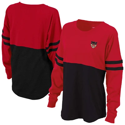 Women's Red/Black Cincinnati Bearcats Pom Long Sleeve Jersey