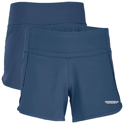 Women's Boxercraft Blue Gonzaga Bulldogs Stretch Woven Lined Shorts