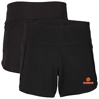 Women's Boxercraft Black Clemson Tigers Stretch Woven Lined Shorts