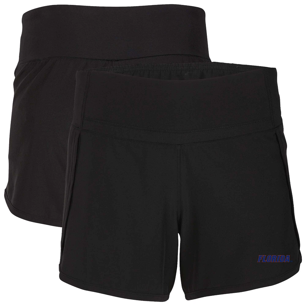 Women's Boxercraft Black Florida Gators Stretch Woven Lined Shorts