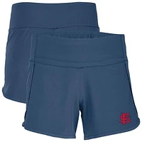 Women's Boxercraft Blue Fresno State Bulldogs Stretch Woven Lined Shorts