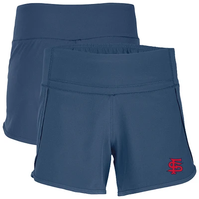 Women's Boxercraft Blue Fresno State Bulldogs Stretch Woven Lined Shorts