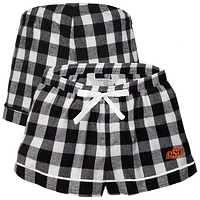 Women's Boxercraft Black Oklahoma State Cowboys Flannel Shorts