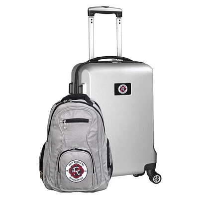 MOJO Silver New England Revolution Deluxe 2-Piece Backpack & Carry-On Set