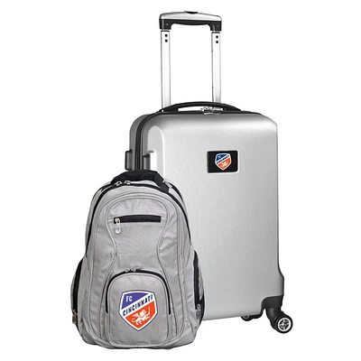 MOJO Silver FC Cincinnati Deluxe 2-Piece Backpack & Carry-On Set