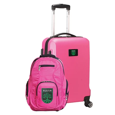 MOJO Pink Austin FC Deluxe 2-Piece Backpack & Carry-On Set