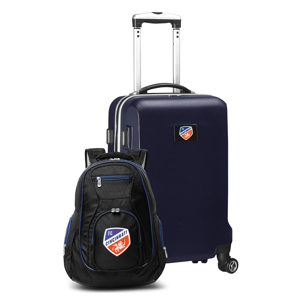 MOJO Navy FC Cincinnati Deluxe 2-Piece Backpack & Carry-On Set