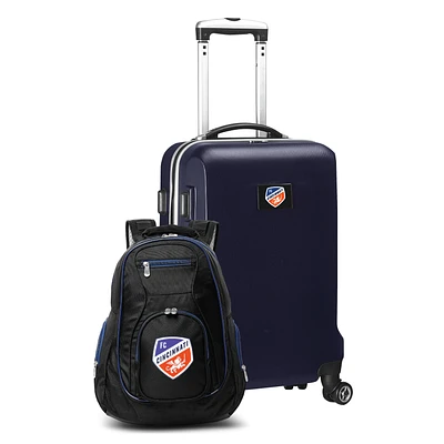 MOJO Navy FC Cincinnati Deluxe 2-Piece Backpack & Carry-On Set
