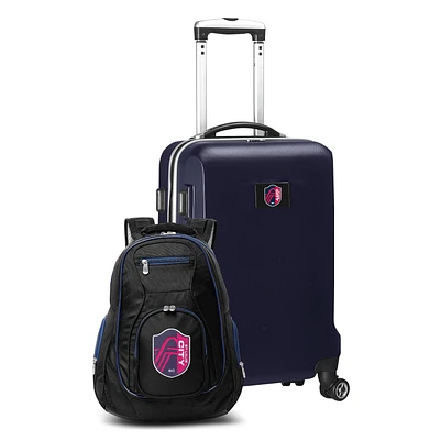 MOJO Navy St. Louis City SC Deluxe 2-Piece Backpack & Carry-On Set
