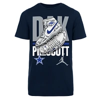 Youth Jordan Brand Dak Prescott Navy Dallas Cowboys Kicks Player Name T-Shirt