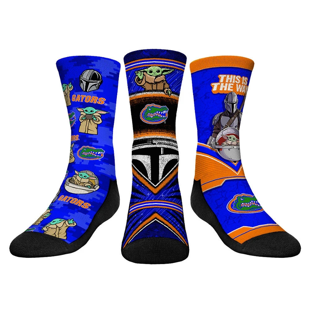 Youth Rock Em Socks Florida Gators The Mandalorian 3-Pack Crew