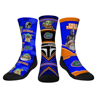 Youth Rock Em Socks Florida Gators The Mandalorian 3-Pack Crew