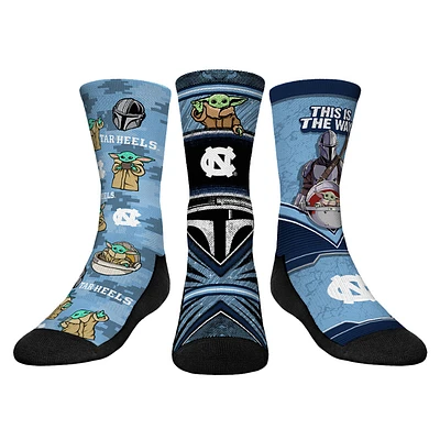 Youth Rock Em Socks North Carolina Tar Heels The Mandalorian 3-Pack Crew