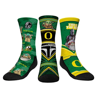 Youth Rock Em Socks Oregon Ducks The Mandalorian 3-Pack Crew