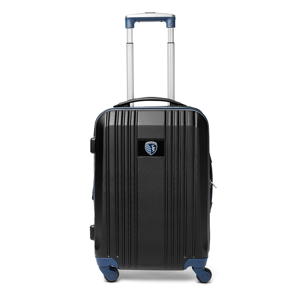 MOJO Sporting Kansas City Hardcase Carry On Two-Toned Spinner Luggage