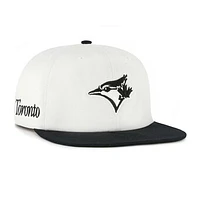 Men's '47 White/Black Toronto Blue Jays Foundation Captain Snapback Hat