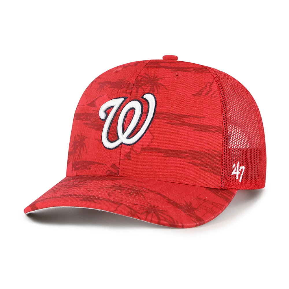 Men's '47 Red Washington Nationals Fiji Trucker Adjustable Hat