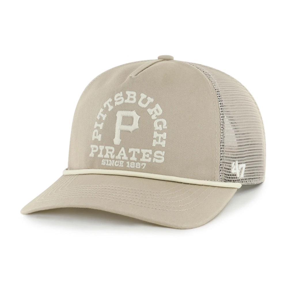 Men's '47 Khaki Pittsburgh Pirates Ranchero Adjustable Hitch Hat