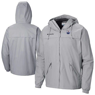 Men's Columbia  Gray Edmonton Oilers Oroville Creek Lined Full-Zip Jacket