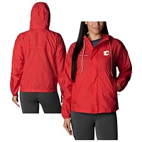 Women's Columbia  Red Calgary Flames Flash Challenger Omni-Wick Hoodie Full-Zip Windbreaker