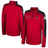 Youth Colosseum  Red Maryland Terrapins OHT Military Appreciation Cyclone Quarter-Zip Windshirt