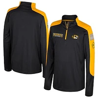 Youth Colosseum  Black Missouri Tigers OHT Military Appreciation Cyclone Quarter-Zip Windshirt