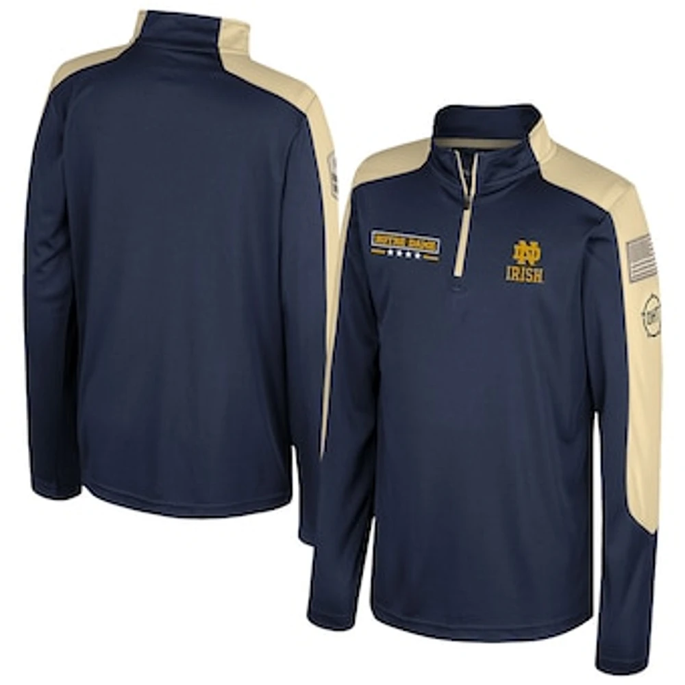 Youth Colosseum  Navy Notre Dame Fighting Irish OHT Military Appreciation Cyclone Quarter-Zip Windshirt