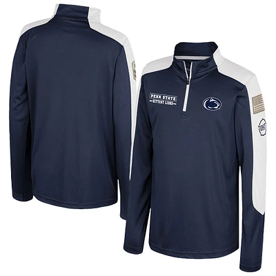 Youth Colosseum  Navy Penn State Nittany Lions OHT Military Appreciation Cyclone Quarter-Zip Windshirt