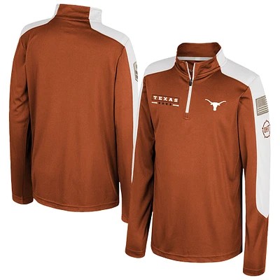 Youth Colosseum  Texas Orange Longhorns OHT Military Appreciation Cyclone Quarter-Zip Windshirt