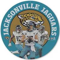 Jacksonville Jaguars Team Stars 11" Round Metal Sign