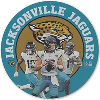 Jacksonville Jaguars Team Stars 11" Round Metal Sign