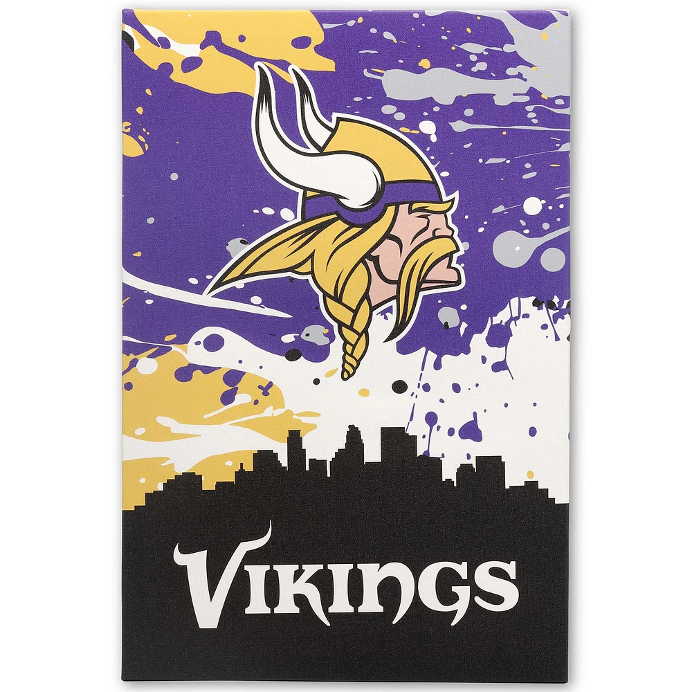 Minnesota Vikings 15" x 23" City Skyline Canvas Wall Art
