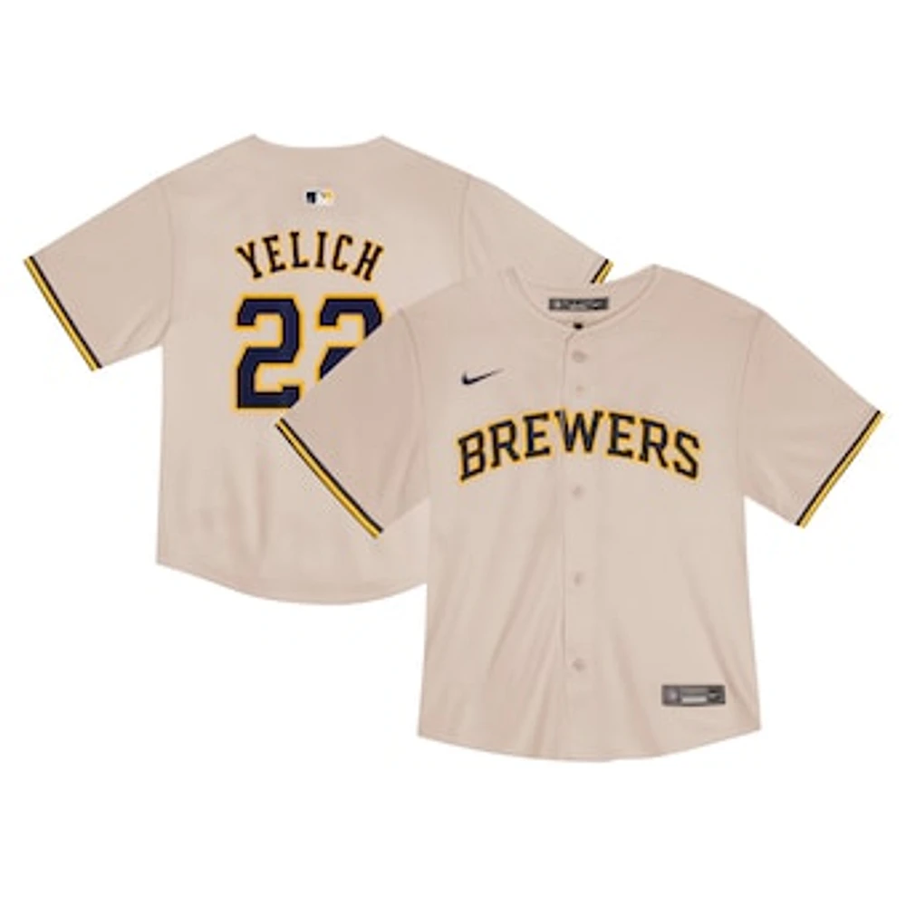 Toddler Nike Christian Yelich Cream Milwaukee Brewers Home Game Jersey